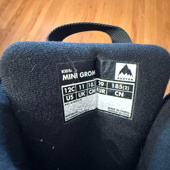 Burton Kids Black and White Snow Boots - Picture 3 of 3